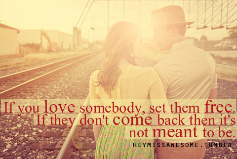  Love  on If You Love Somebody  Set Them Free  If They Don   T Come Back Then It